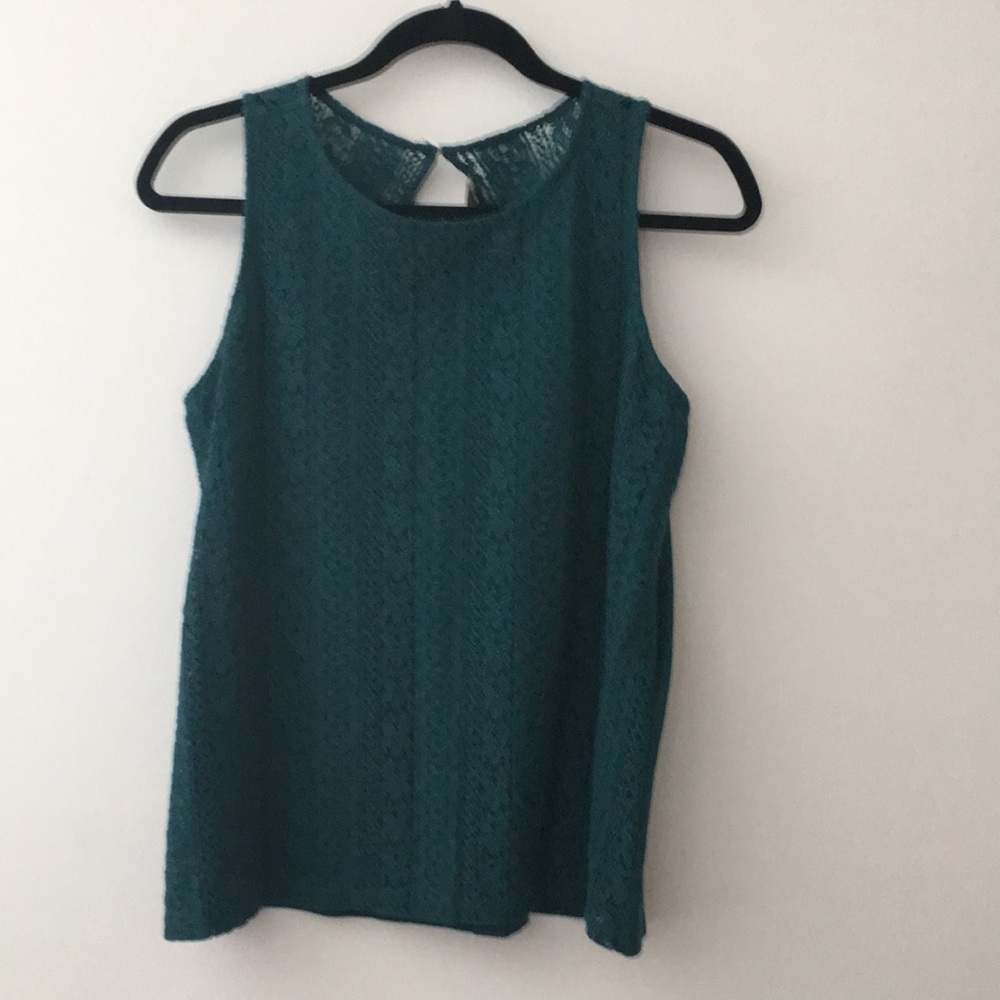 Lace overlay tank top